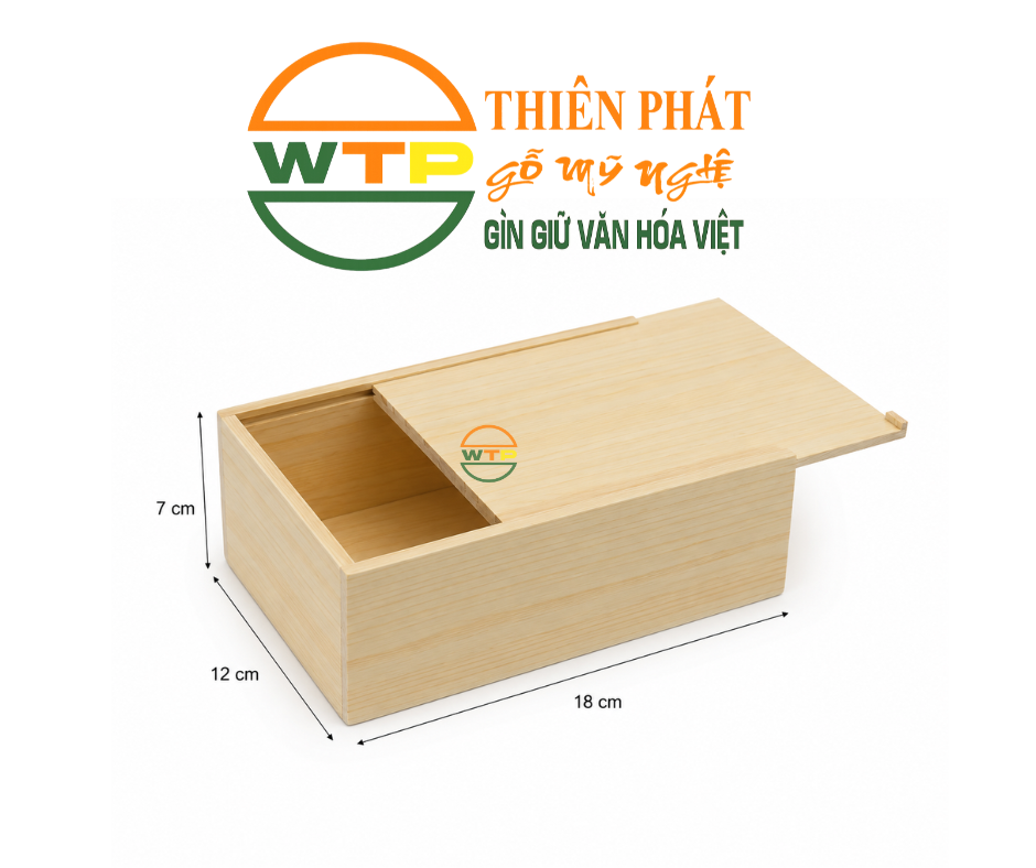 Hộp nắp kéo 18x12x7 (cm)